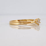 1.5 g Solitaire Ring / T6 Yellow Gold 18K
