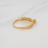 Anillo Churumbela Corazones 2.5 g / T7 1/2 Oro Amarillo 18K