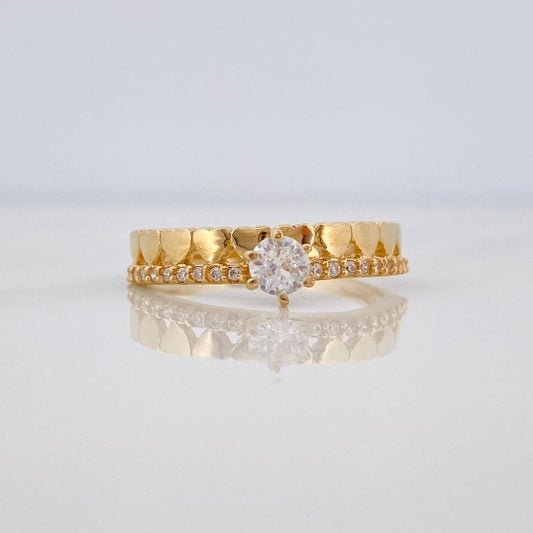 Anillo Churumbela Corazones 2.5 g / T7 1/2 Oro Amarillo 18K