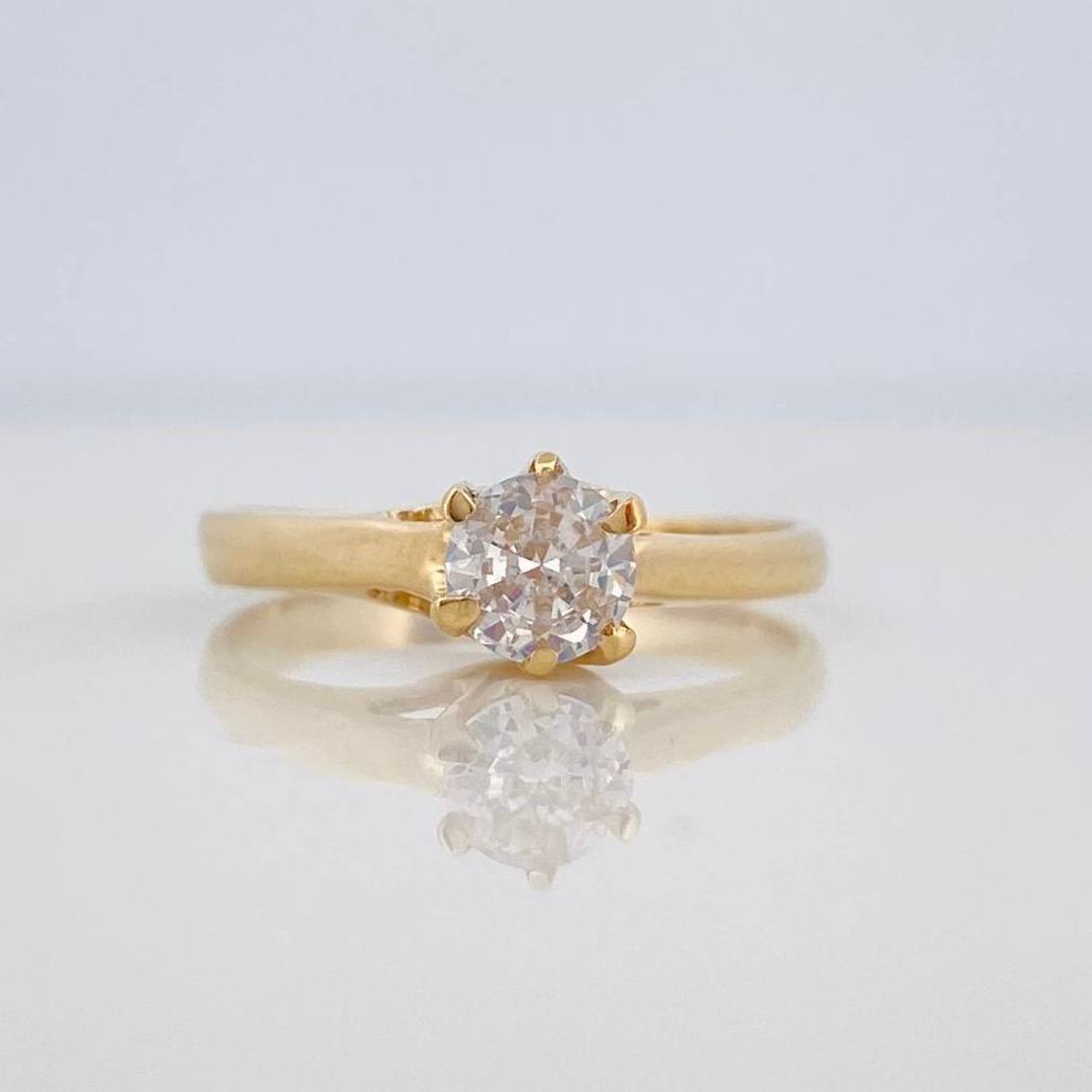 Anillo Solitario 2.3 g / T6 1/2 Oro Amarillo 18K