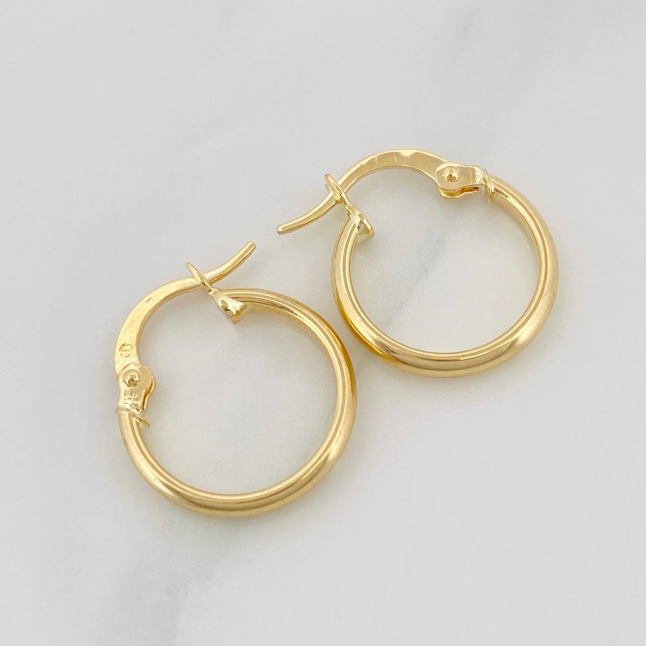 Hoop Earrings Jass 1.1 g / 1/2 in 18K Yellow Gold
