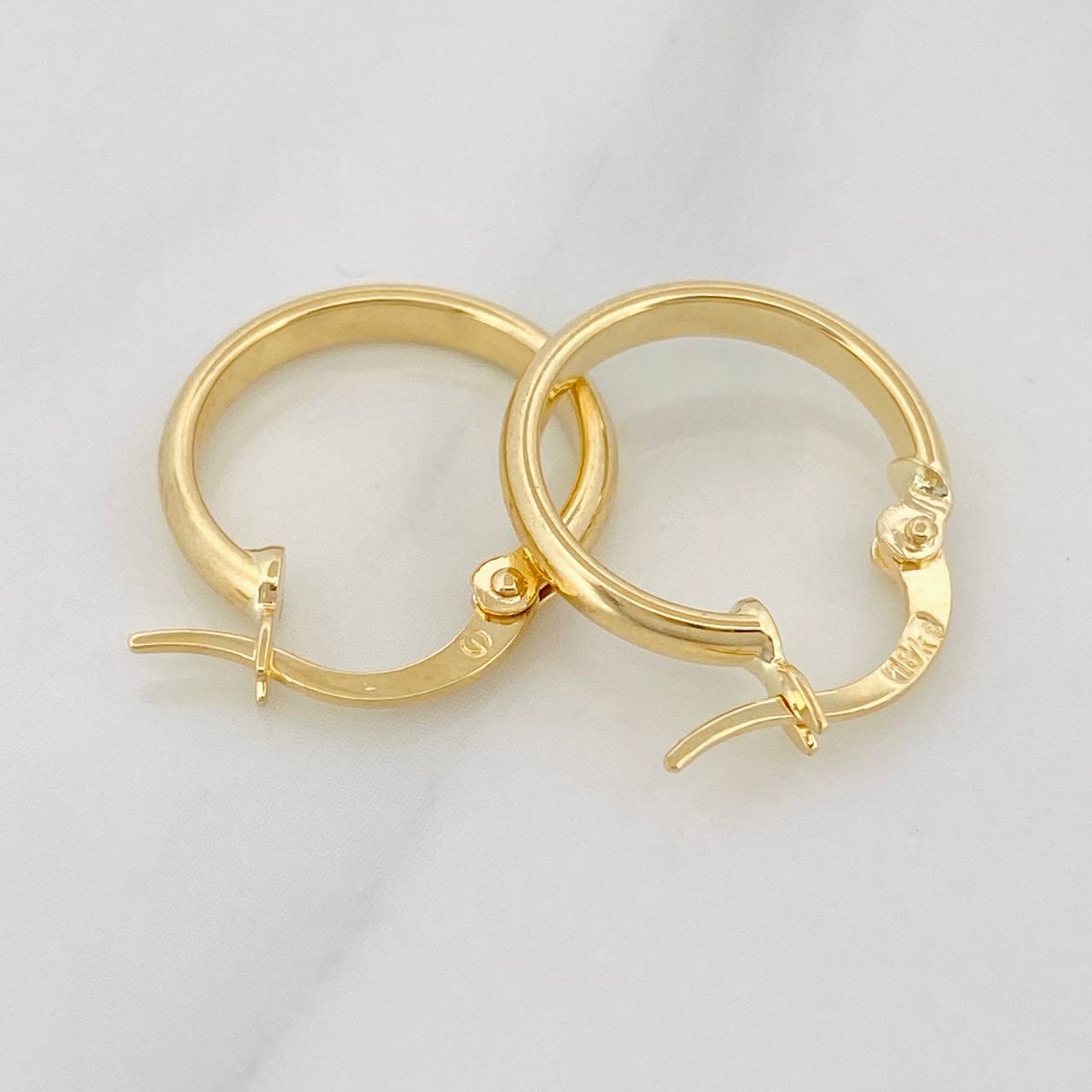 Hoop Earrings Jass 1.1 g / 1/2 in 18K Yellow Gold