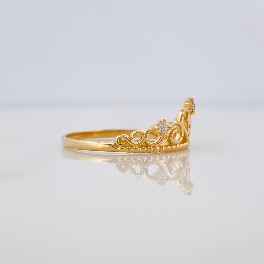 Crown Ring 15'S 1.65 g / T6 3/4 Yellow Gold 18K