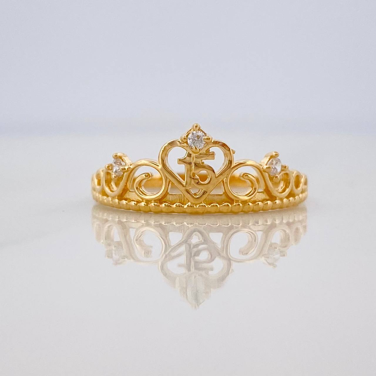 Crown Ring 15'S 1.65 g / T6 3/4 Yellow Gold 18K