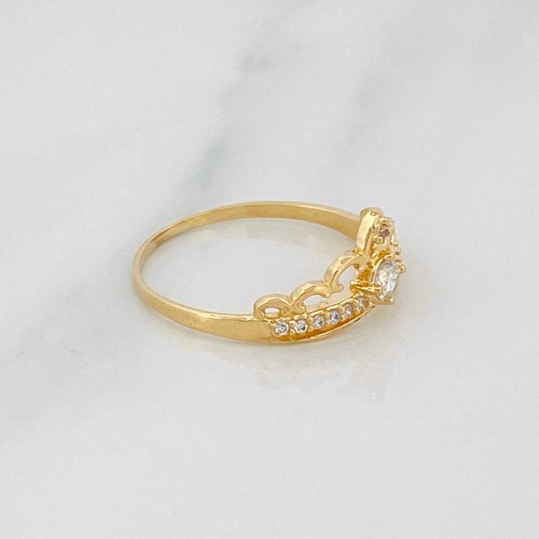 Anillo Corona Churumbela 1.75 g / T7 Oro Amarillo 18K