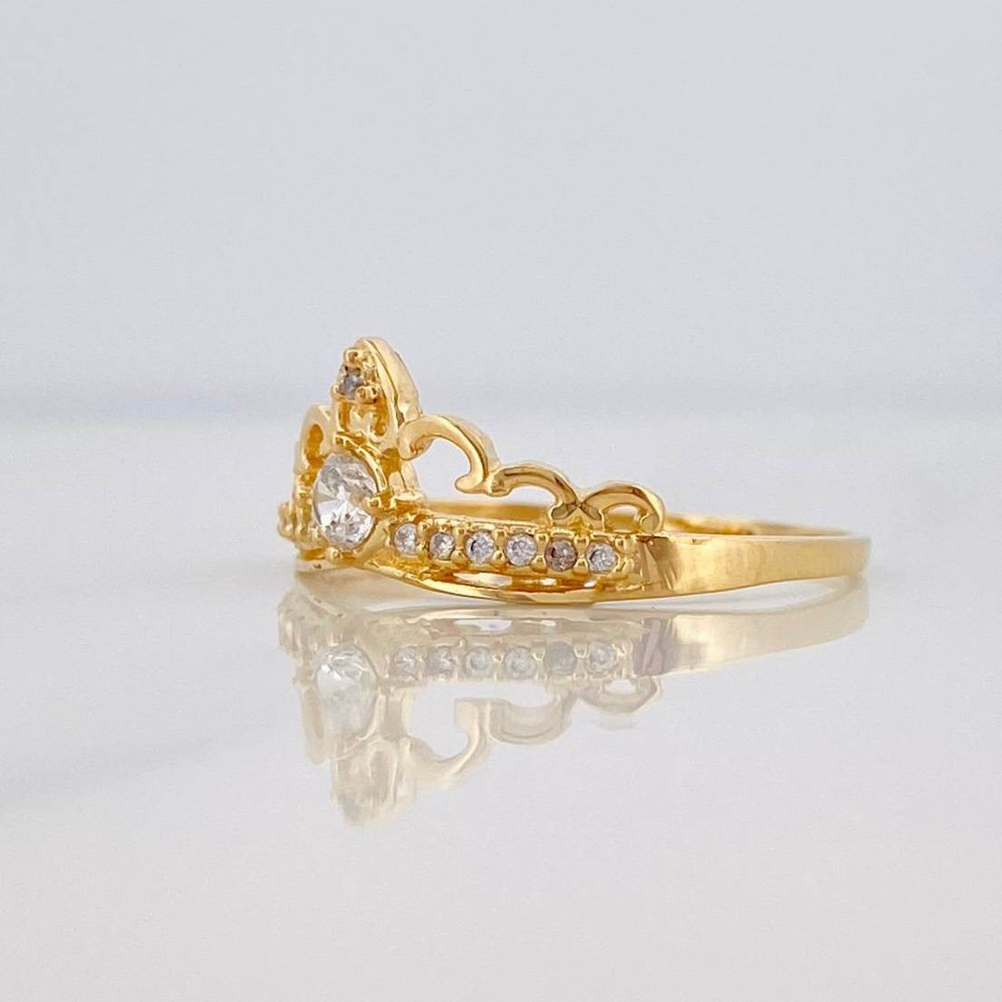Anillo Corona Churumbela 1.75 g / T7 Oro Amarillo 18K