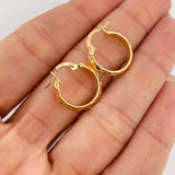 Hoop Earrings Rus 1.45 g / 3/4 in Yellow Gold 18K