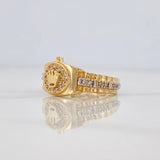 Anillo Corona 3.5 g / T6 1/2 Dos Oros 18K