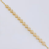 Pulso Modulable Tenis Floreado 4.55 g / 7 in - 6 3/4 in / 4,9 mm Oro Amarillo 18K