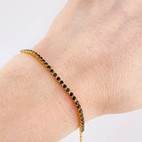 Adjustable Tennis Bracelet 2.15 g / 7 1/2 in - 6 3/4 in / 2.1 mm 18K Yellow Gold