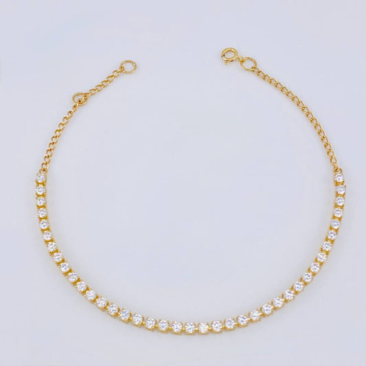 Pulso Modulable Tenis 3 g / 7 1/2 in - 6 3/4 in / 2,15 mm Oro Amarillo 18K