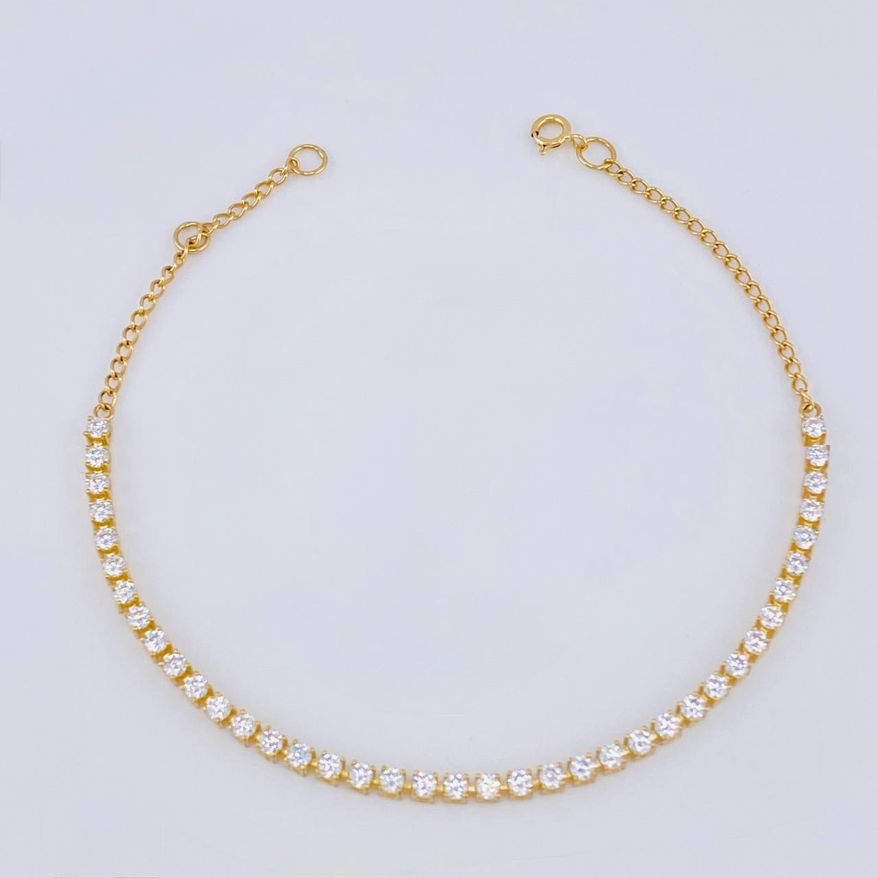 Adjustable Tennis Bracelet 3 g / 7 in - 6 1/4 in / 2.1 mm 18K Yellow Gold