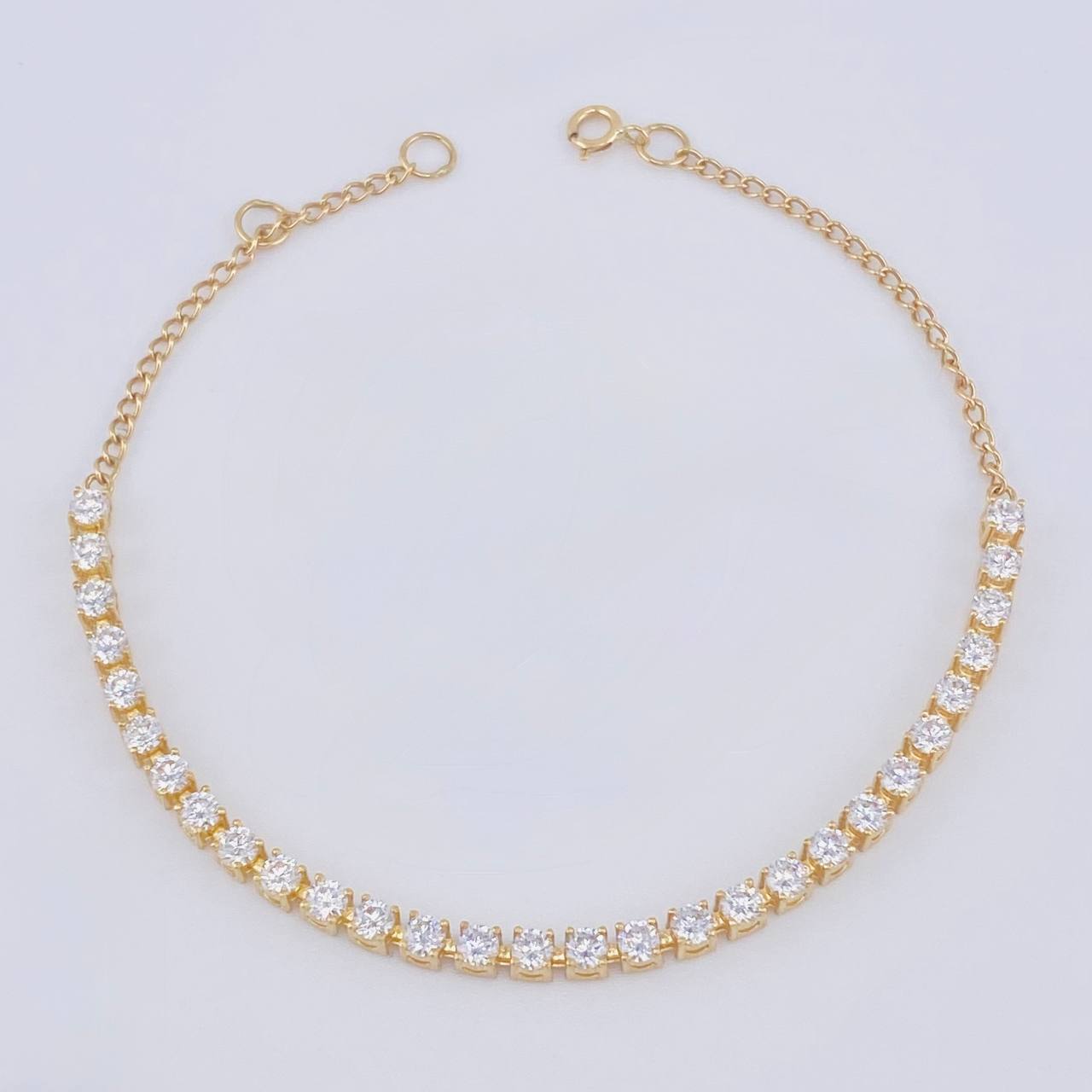 Pulso Modulable Tenis 3.85 g / 7 in - 6 1/4 in / 2,55 mm Oro Amarillo 18K