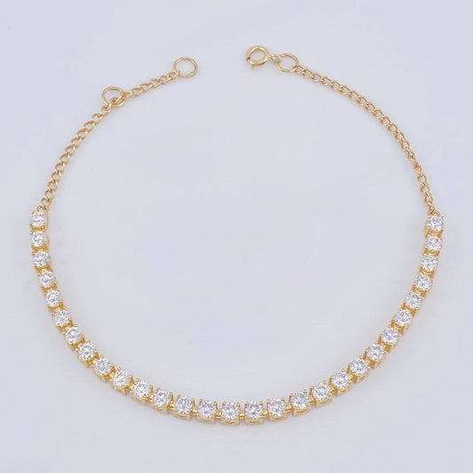 Pulso Modulable Tenis 3.85 g / 7 in - 6 1/4 in / 2,55 mm Oro Amarillo 18K