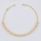 Pulso Modulable Tenis Floreado 3.8 g / 7 1/2 in - 7 in / 4,15 mm Oro Amarillo 18K