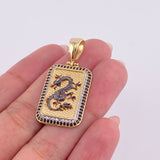 Pendant Oriental Dragon Frame 6.35 g / 1 1/2 in 18K Yellow Gold
