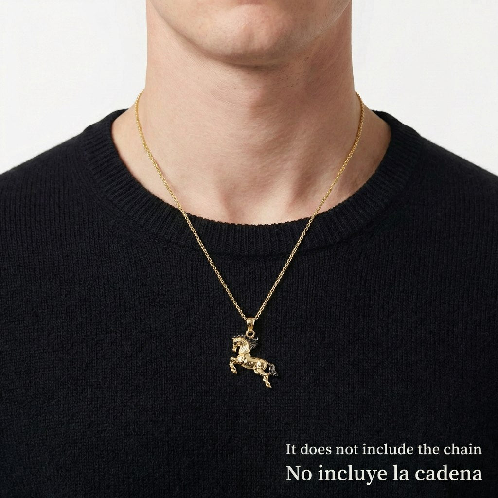 Dije Caballo 3.65 g / 1 1/4 in Oro Amarillo 18K