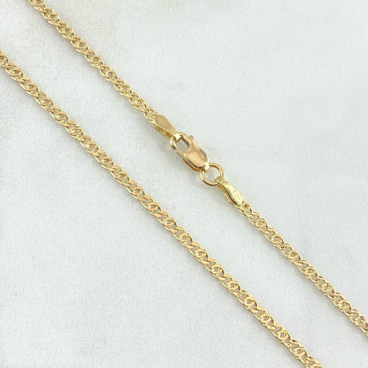 Cadena Garibaldi 3.6gr / 60cm / 2mm Oro Amarillo +3 18K *