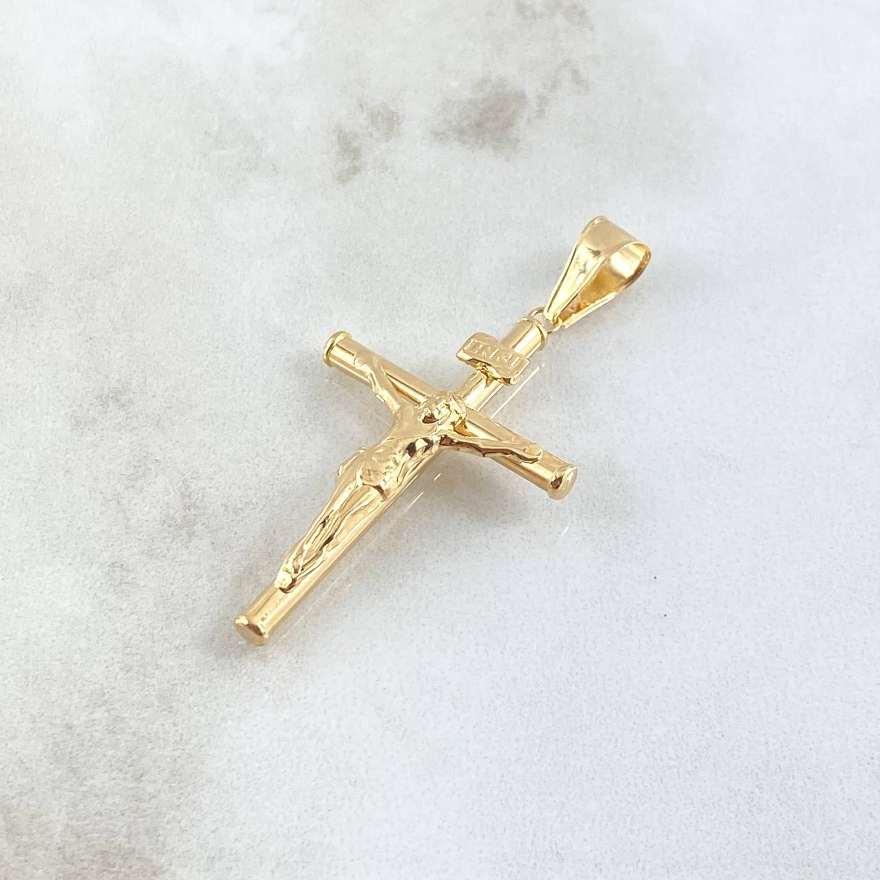 Pendant Christ Cross 2.1gr / 4.7cm / Polished 18K Yellow Gold *