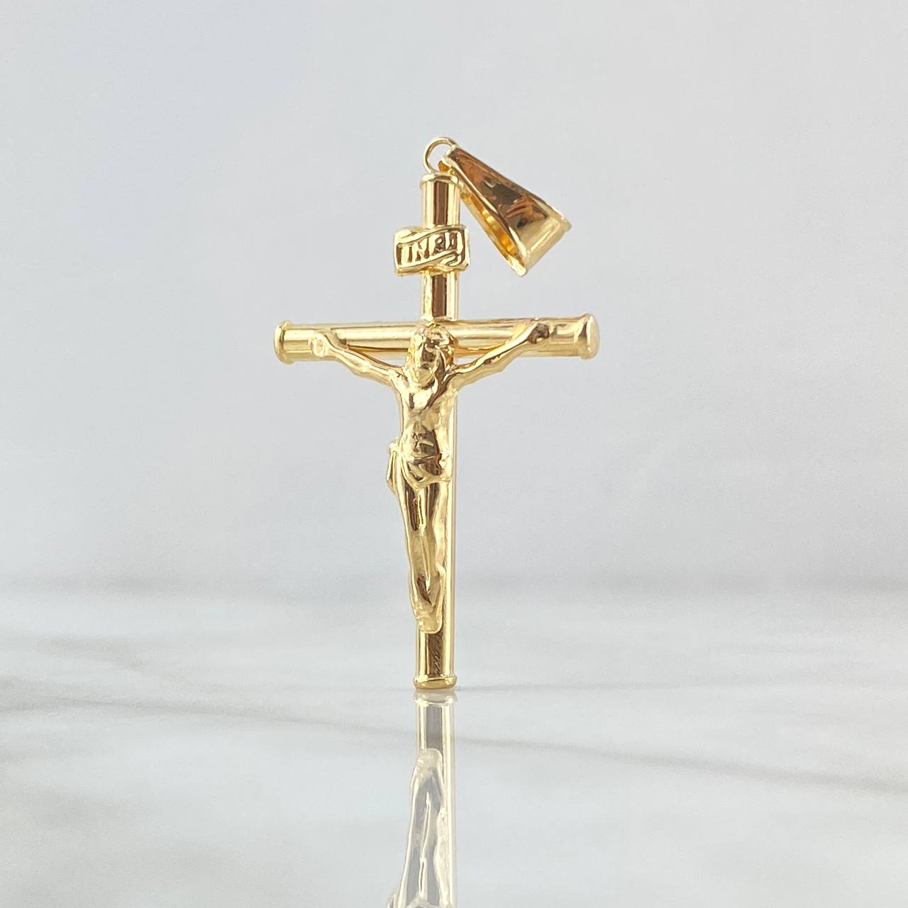 Pendant Christ Cross 2.1gr / 4.7cm / Polished 18K Yellow Gold *