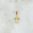 Pendant Cross Christ Three Points 0.45gr / 2.3cm / Polished 18K Yellow Gold