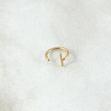 Piercing Earcuff Simulador 0.3 g / 1/2 in Oro Amarillo 18K