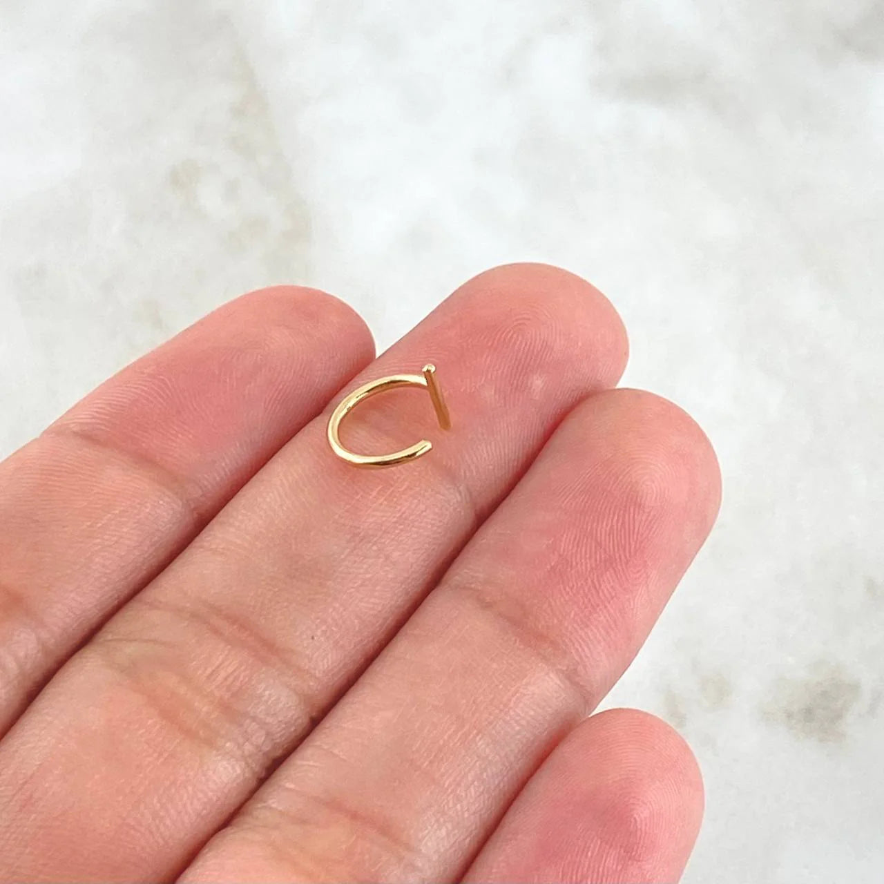 Piercing Earcuff Simulador 0.3 g / 1/2 in Oro Amarillo 18K