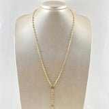 Rosario GC Virgen Milagrosa Cruz Tres Puntas 5.5gr / 50cm / 3mm-4mm Liso Oro Amarillo 18K ©