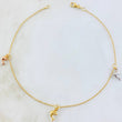 Classic Link Dolphin Anklet 2.05gr / 9 3/4 in / Three Gold 18K