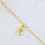 Classic Link Dolphin Anklet 2.05gr / 9 3/4 in / Three Gold 18K