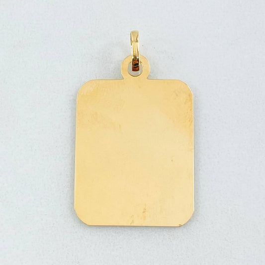 Dije Placa 2.1gr / 1 1/4 in / Oro Amarillo 18K