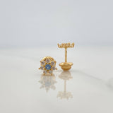 Topos Flor Petalos 0.9gr / 6.6mm Oro Amarillo 18K %