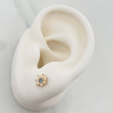 Topos Flor Petalos 0.9gr / 6.6mm Oro Amarillo 18K %
