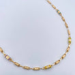 Cadena Rustica Tribal 9.25gr / 51cm / 3.4mm Cauchos De Colores Oro Amarillo 18K $