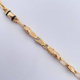 Rustic Pyramid Chain 11gr / 20.0in / 4.11mm Black Rubber 18K Yellow Gold $