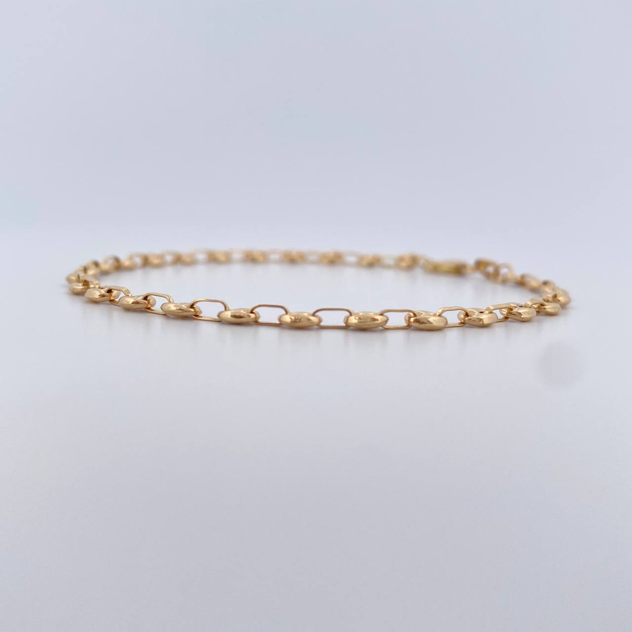 Tobillera GC 3.25gr / 25.7cm / 2.4mm Oro Amarillo 18K &