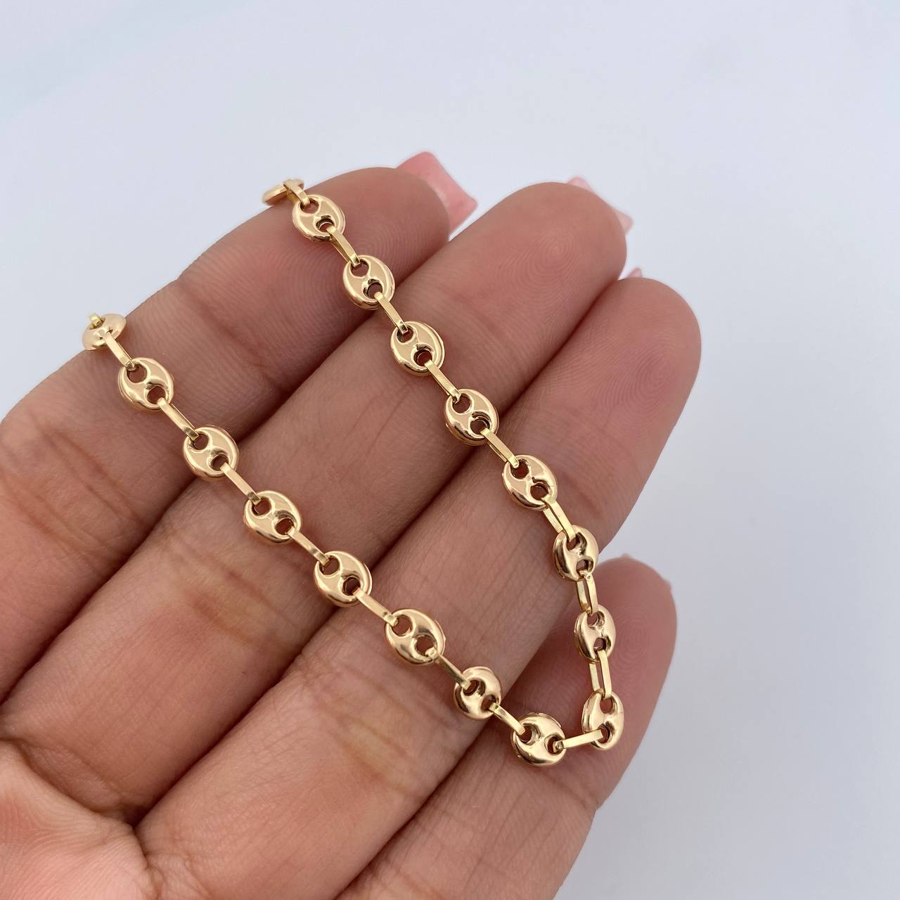 Tobillera GC 3.9gr / 27.2cm / 3.3mm Oro Amarillo 18K &