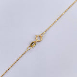 Set Cadena Militar /1.35gr/45cm/0.6mm + Dije Divino Niño/0.5gr/2.0cm Troquelado  Oro 18K &