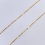 Set Cadena Militar /1.35gr/45cm/0.6mm + Dije Divino Niño/0.5gr/2.0cm Troquelado  Oro 18K &