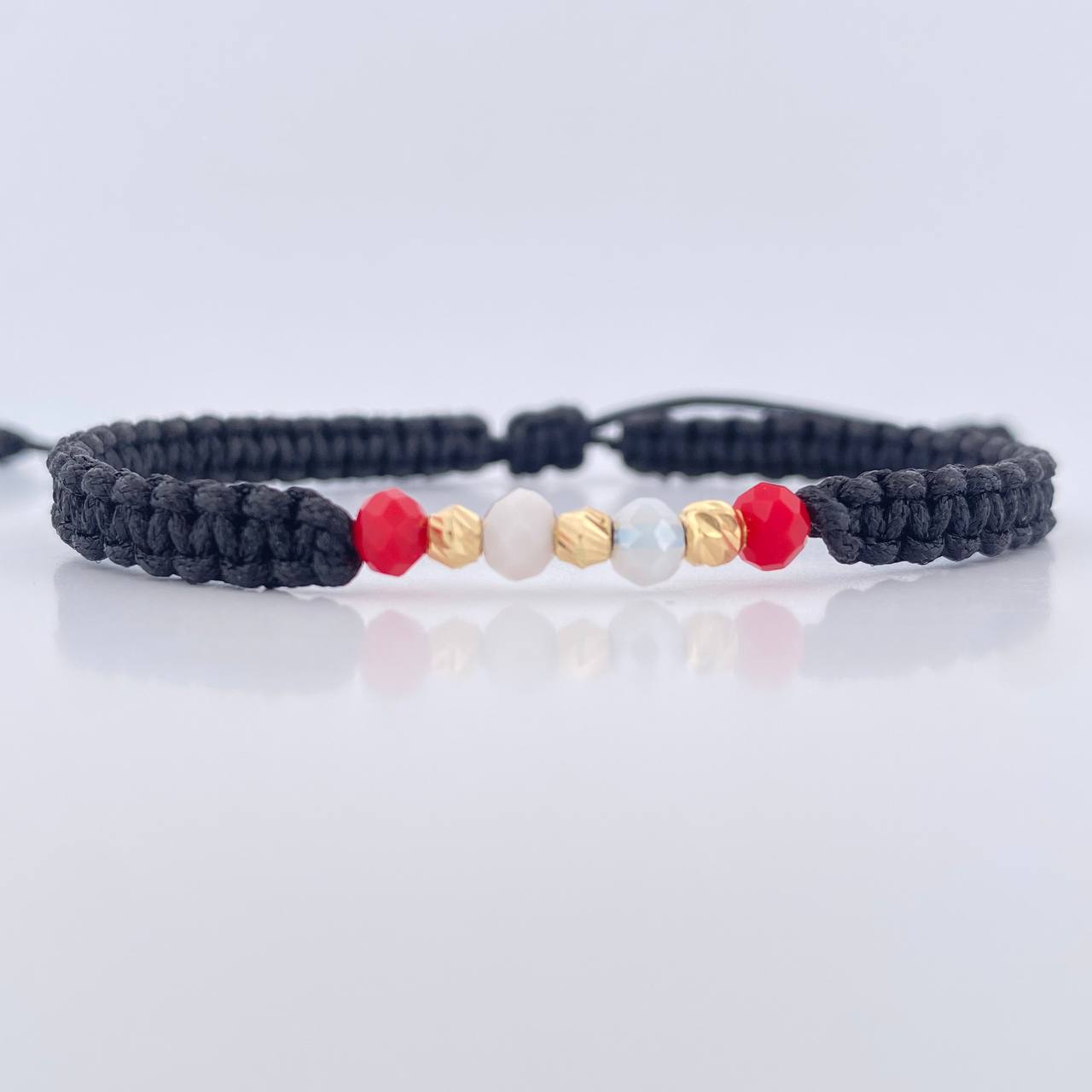 Black Rondelle Bracelet 0.15gr / 18K Gold &