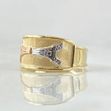 Eiffel Tower Ring 1.6gr / Size 6 1/4 / 18K Gold -