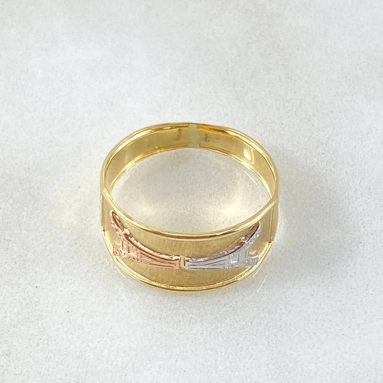 Anillo Torre Eiffel 1.5gr / T7 1/4 / Oro 18K