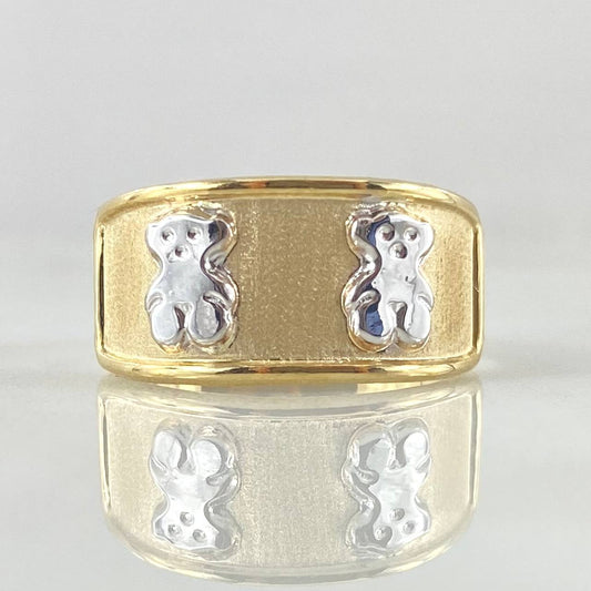 Bear Ring Ts 1.6gr / Size 7 1/2 / 18K Gold -
