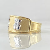 Bear Ring Ts 1.6gr / Size 7 1/2 / 18K Gold -