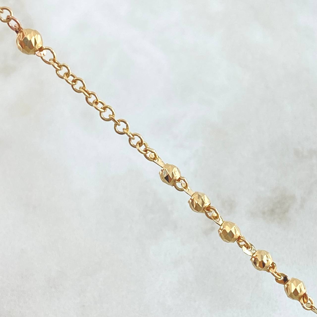 Miraculous Virgin Rosary Cross 8.4gr / 55cm / 18K Gold