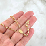 Miraculous Virgin Rosary Cross 8.4gr / 55cm / 18K Gold