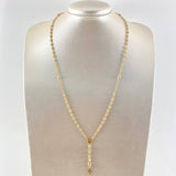 Miraculous Virgin Rosary Cross 8.4gr / 55cm / 18K Gold