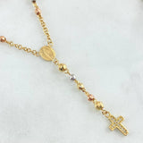 Miraculous Virgin Rosary Cross 8.55gr / 55cm / 18K Gold ©