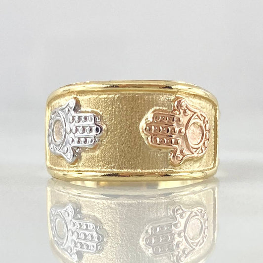 Anillo Mano Hamsa 1.7gr / T8 / Oro 18K *