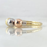 Anillo Trio De Bolas 1.25gr / T8 / Oro 18K -